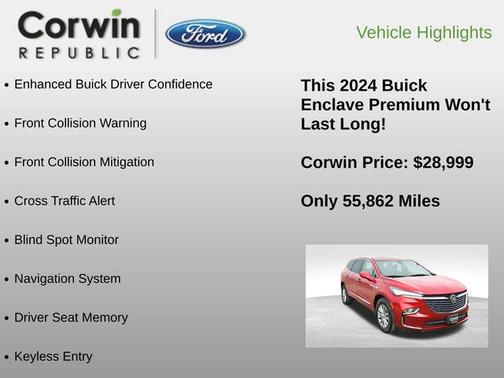 Cherry Red Tintcoat 2024 Buick Enclave Premium FWD