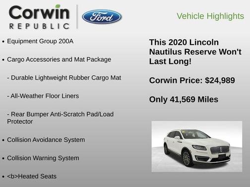 2020 Lincoln Nautilus Reserve