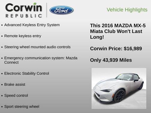 2016 Mazda MX-5 Miata Club