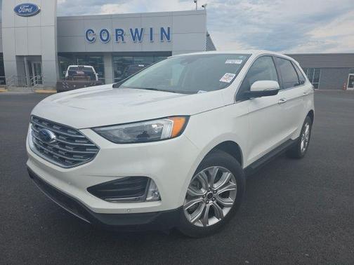 Star White Metallic Tri-Coat 2023 Ford Edge Titanium