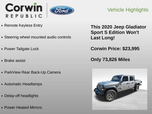 Billet Silver Metallic Clearcoat 2020 Jeep Gladiator Sport S