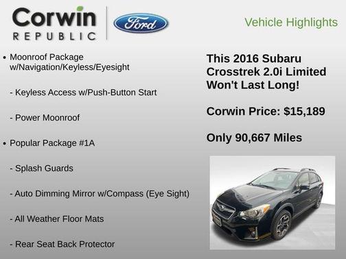 2016 Subaru Crosstrek 2.0i Limited