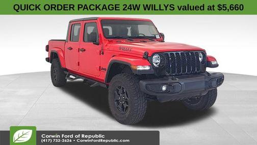 Firecracker Red Clearcoat 2021 Jeep Gladiator Willys 4x4
