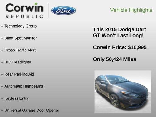 Granite Crystal Metallic Clearcoat 2015 Dodge Dart Limited