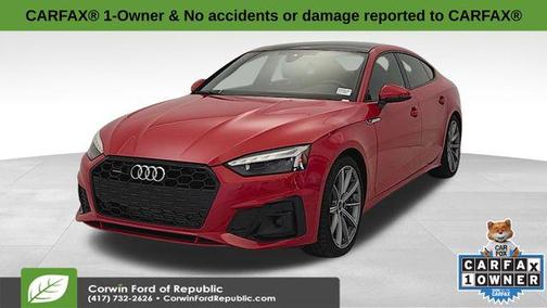 Progressive Red Metallic 2025 Audi A5 Sportback 45 S Line Premium