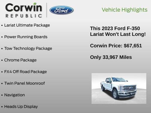 OXFORD WHITE 2023 Ford F-350 Lariat