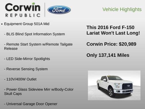 2016 Ford F-150 Lariat