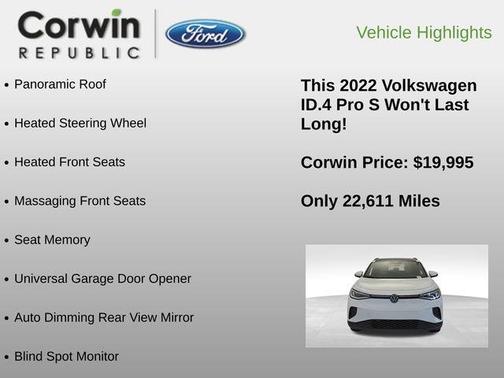 Glacier White 2022 Volkswagen ID.4 Pro S