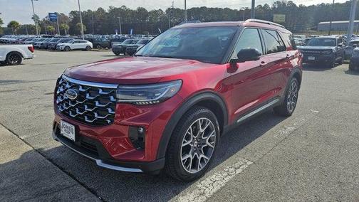 Rapid Red Metallic Tinted Clearcoat 2025 Ford Explorer Platinum