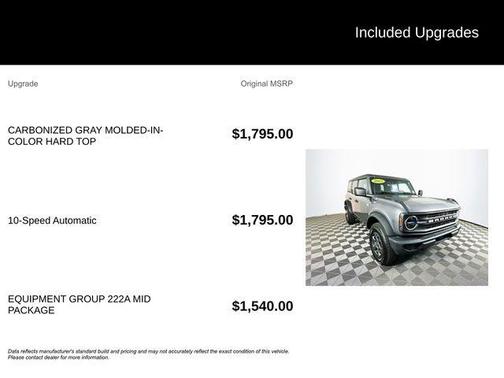 Carbonized Gray Metallic 2025 Ford Bronco Big Bend