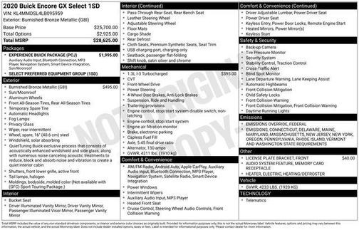 2020 Buick Encore GX Select