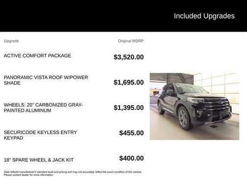 Agate Black Metallic 2025 Ford Explorer Active