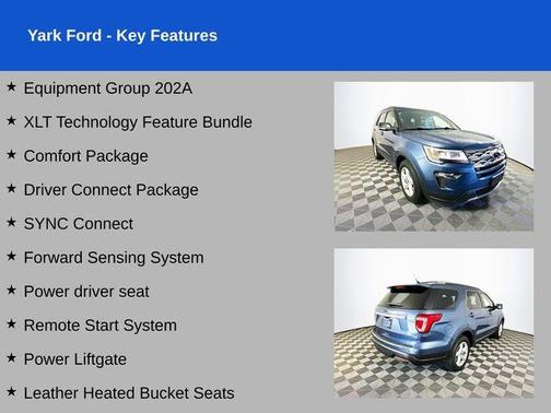 Blue Metallic 2018 Ford Explorer XLT