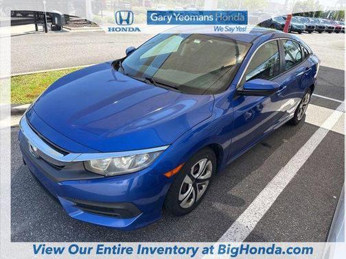 Aegean Blue Metallic 2017 Honda Civic LX