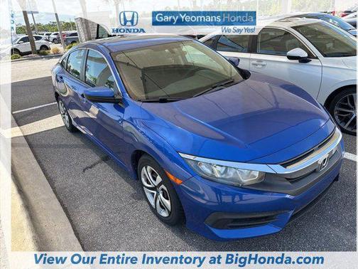 Aegean Blue Metallic 2017 Honda Civic LX