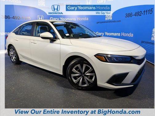 Platinum White Pearl 2023 Honda Civic LX
