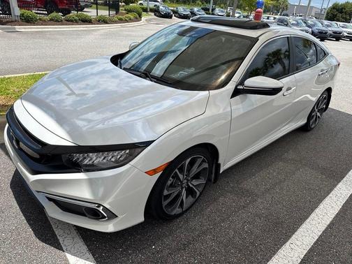 Platinum White Pearl 2019 Honda Civic Touring