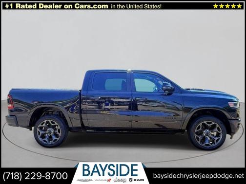 Diamond Black Crystal Pearlcoat 2024 RAM 1500 Limited 4x4 Crew Cab 5'7" Box