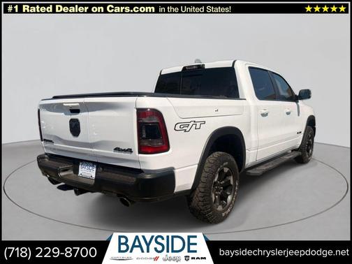 Bright White Clearcoat 2022 RAM 1500 Rebel 4x4 Crew Cab 5'7" Box