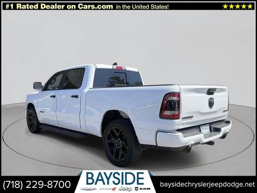 Bright White Clearcoat 2023 RAM 1500 Laramie 4x4 Crew Cab 6'4" Box