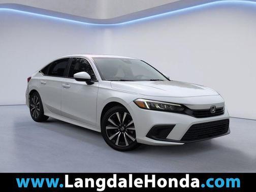 Platinum White Pearl 2022 Honda Civic EX