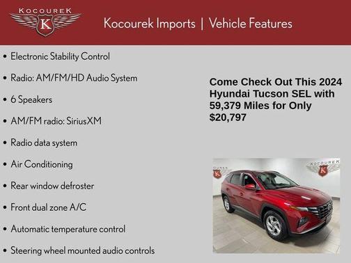 Red 2024 Hyundai TUCSON SEL