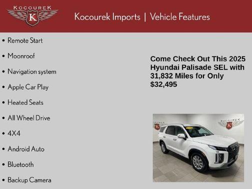 Hyper White 2025 Hyundai PALISADE SEL