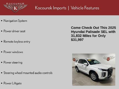 Hyper White 2025 Hyundai PALISADE SEL