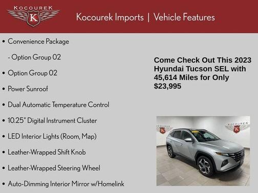 Shimmering Silver 2023 Hyundai TUCSON SEL