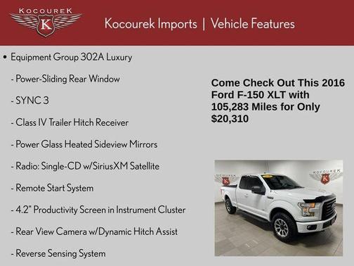 Oxford White 2016 Ford F-150 XLT