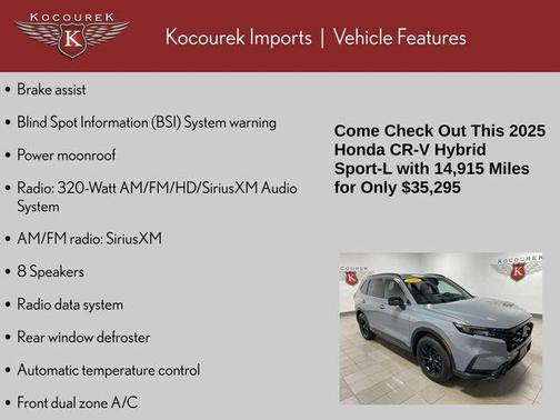 Gray 2025 Honda CR-V Hybrid Sport-L
