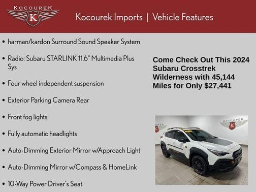 Crystal White Pearl 2024 Subaru Crosstrek Wilderness