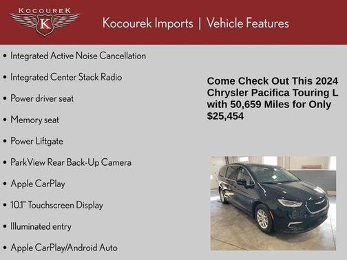 Diamond Black 2024 Chrysler Pacifica Touring-L