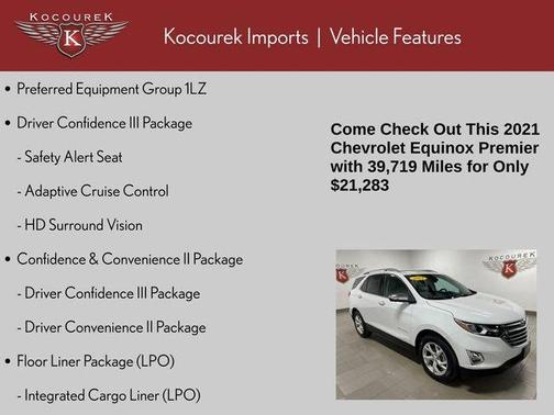 Summit White 2021 Chevrolet Equinox Premier