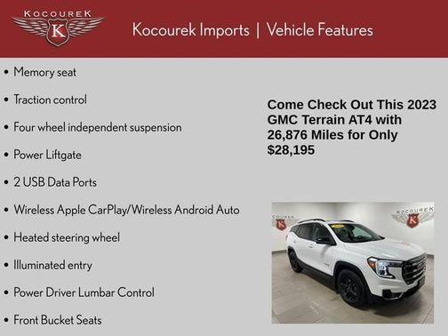Summit White 2023 GMC Terrain AT4
