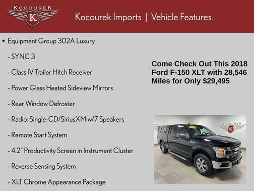Shadow Black 2018 Ford F-150 XLT