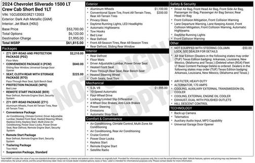 Dark Ash Metallic 2024 Chevrolet Silverado 1500 LT