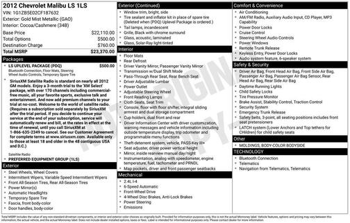 Gold Mist Metallic 2012 Chevrolet Malibu LS