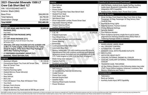 Black 2021 Chevrolet Silverado 1500 LT