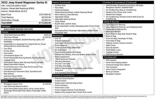 Diamond Black Crystal Pearlcoat 2022 Jeep Grand Wagoneer Series III 4x4