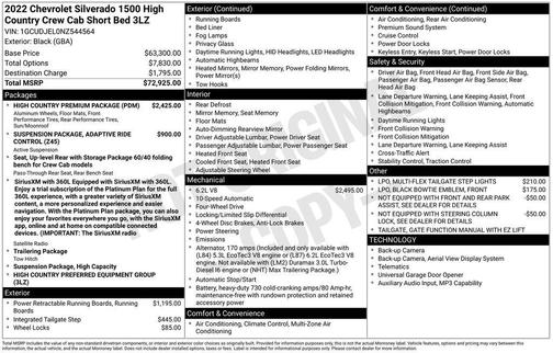 Black 2022 Chevrolet Silverado 1500 High Country