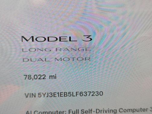 Pearl White Multi 2020 Tesla Model 3 Long Range