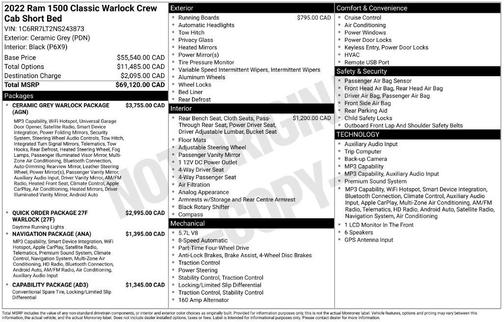 Ceramic Gray Clearcoat 2022 RAM 1500 Classic SLT
