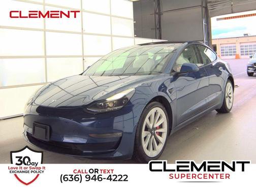 Deep Blue Metallic 2021 Tesla Model 3 Performance