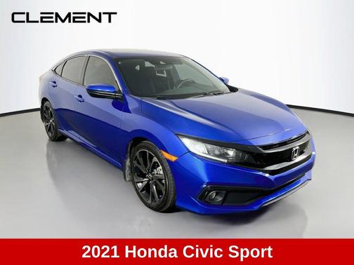 Aegean Blue Metallic 2021 Honda Civic Sport