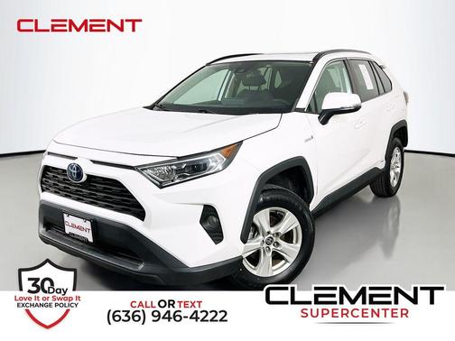Super White 2021 Toyota RAV4 Hybrid XLE
