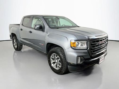 Satin Steel Metallic 2022 GMC Canyon AT4 w/Cloth