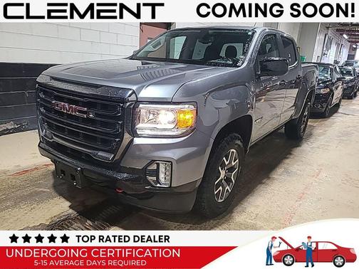 Satin Steel Metallic 2022 GMC Canyon AT4 w/Cloth