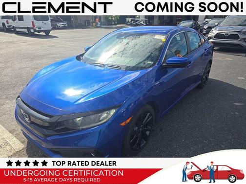 Aegean Blue Metallic 2021 Honda Civic Sport