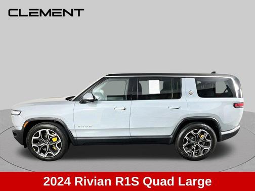 Gray 2024 Rivian R1S Adventure Quad Motor Large Pack